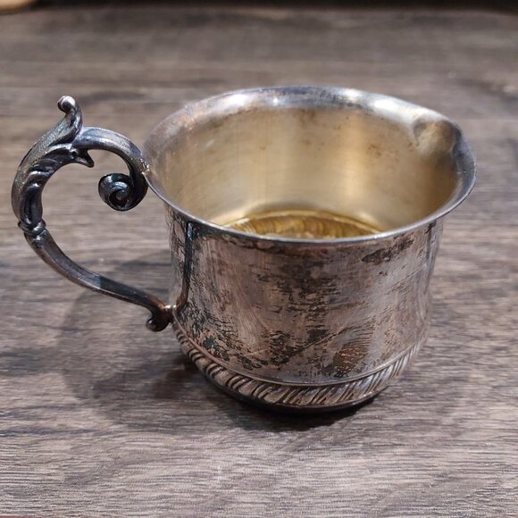 Cream and Sugar Set Silver Plate On Copper Vintage - Picture 9 of 12